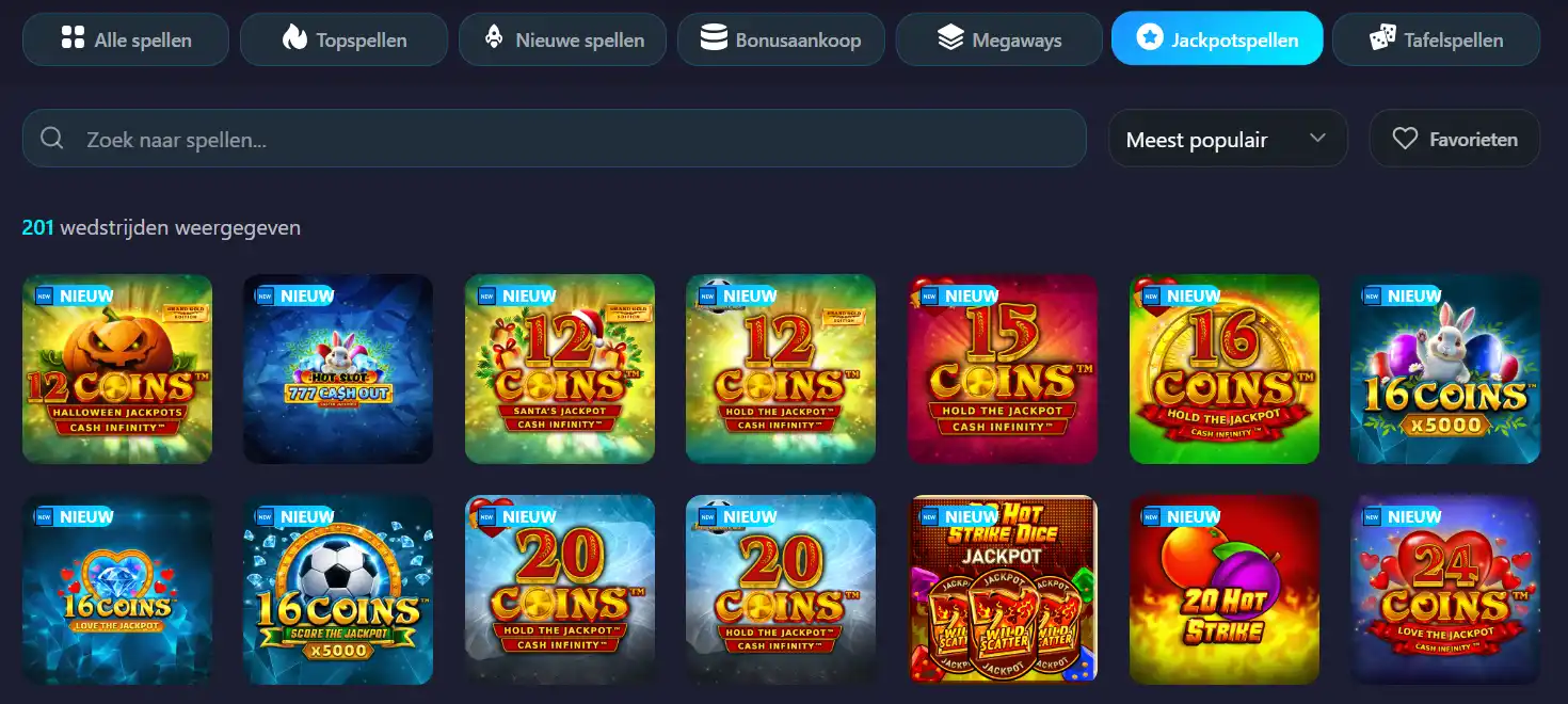 musbet casino jackpotspellen